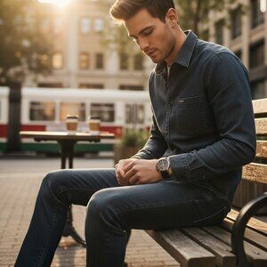 Vans jeans homme Customade for you taille 34  denim bleu foncé